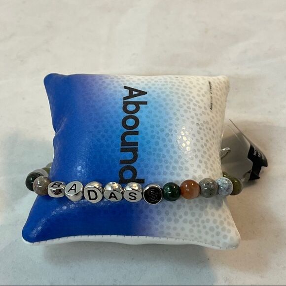 Abound Beaded Bracelet Badass Casual Multicolor Trendy Word Jewelry - Picture 1 of 5